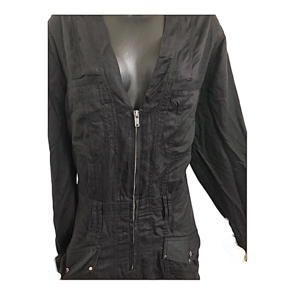 Free People Time for Me black lyocell overall jumpsuit size Medium new - Picture 11 of 16